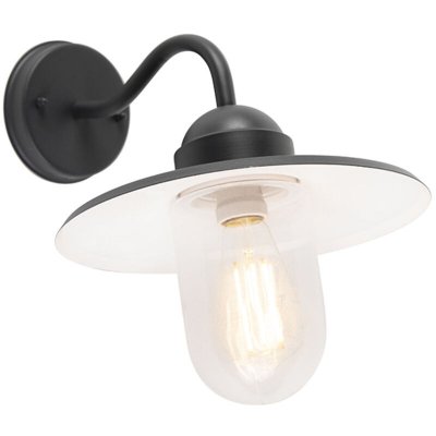 QAZQA Applique rurale anthracite IP44 avec ampoule intelligente WiFi E27 - Kansas