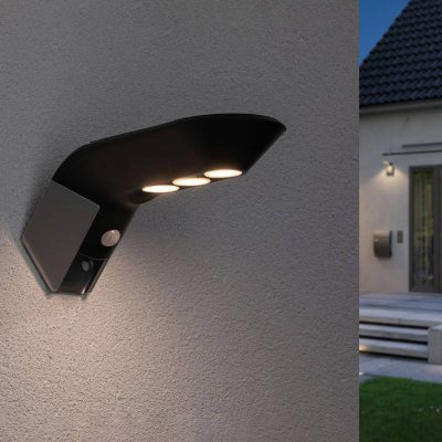PAULMANN Applique solaire  Soley IP44 100lm anthracite