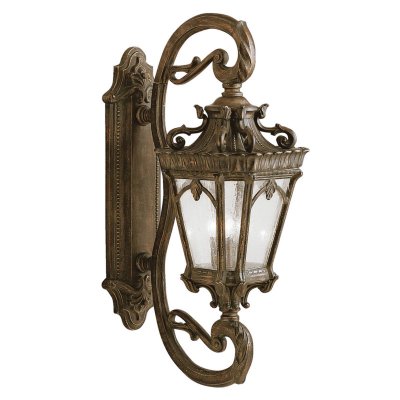 KICHLER Applique Tournai 96 cm, fonte d'aluminium et verre, grande