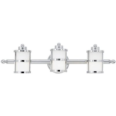 ELSTEAD Applique Tranquil Bay, chrome et verre, 3 ampoules
