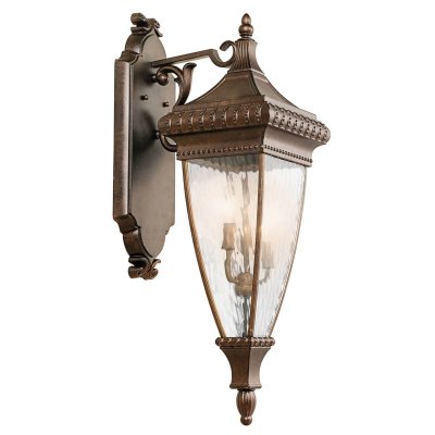 KICHLER Applique Venetian Rain, bronze bross&eacute; et verre, moyenne