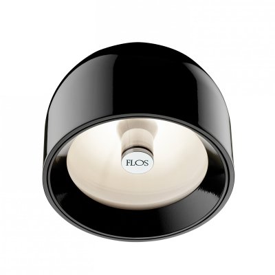 FLOS Applique Wan m&eacute;tal noir / Plafonnier - 