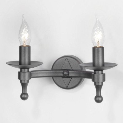 ELSTEAD Applique Warwick, graphite, 2 ampoules