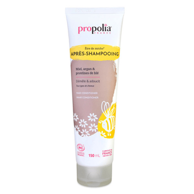 PROPOLIA Apr&egrave;s-shampoing certifi&eacute; Bio Miel, Argan et Prot&eacute;ines de bl&eacute; 