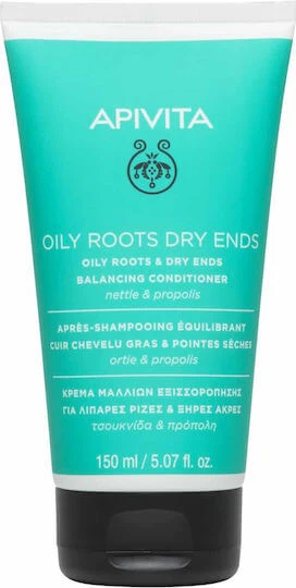 APIVITA Apr&egrave;s-shampoing pour Racines Grasses et Pointes S&egrave;ches 150ml 