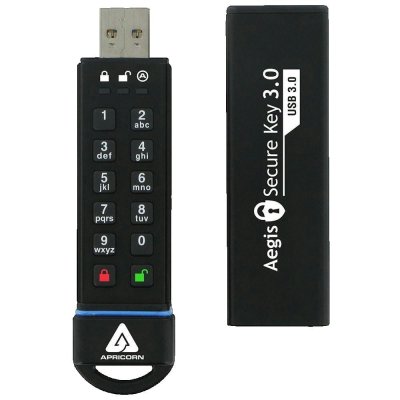 APRICORN  Aegis Secure Key 3.0 - Cl&eacute; USB - chiffr&eacute; - 120 Go - USB 3.0