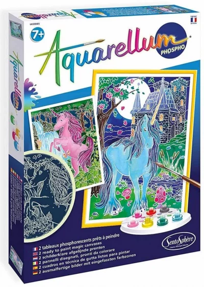 SENTOSPHERE Aquarellum phosphorescent - Licornes