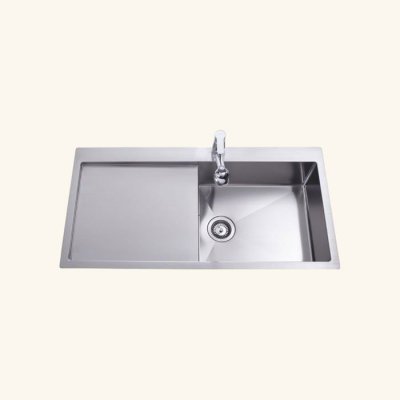 HELIKA Aquasanita - Evier inox luny 1 grand bac 1 &eacute;gouttoir Gauche - inox