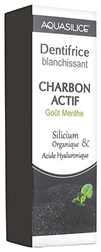 AQUASILICE  Dentifrice Blanchissant Bio Charbon Actif Menthe Vegan 50ml