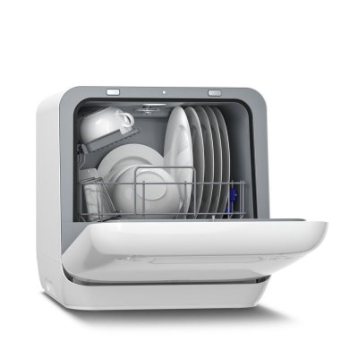 KLARSTEIN Aquatica Mini Lave Vaisselle Pose libre Compact R&eacute;servoir ou Raccordement 3 Programmes 5L 2 Couverts