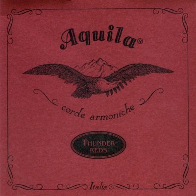 AQUILA  91u Thunder Reds - Jeu De Cordes Ukul&eacute;l&eacute; Basse