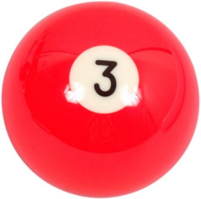 ARAMITH  - Boule de billard 57,2 mm, n&deg; 3 - Rood