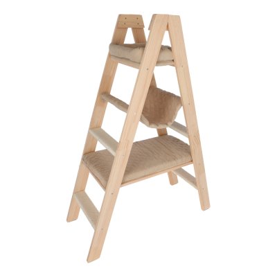KERBL PET Arbre &agrave; chat 134 cm - LADDER - KERBL - Bois massif - 3 options de repos 
