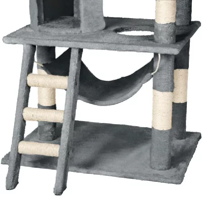 HELLOSHOP26 Arbre &Agrave; Chat 141 Cm Gris  3708128