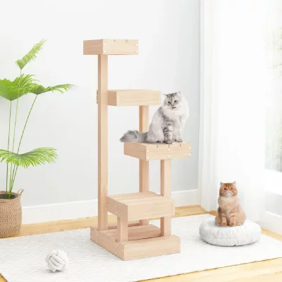 VIDAXL Arbre &agrave; chat 45,5x49x103 cm Bois de pin massif - 