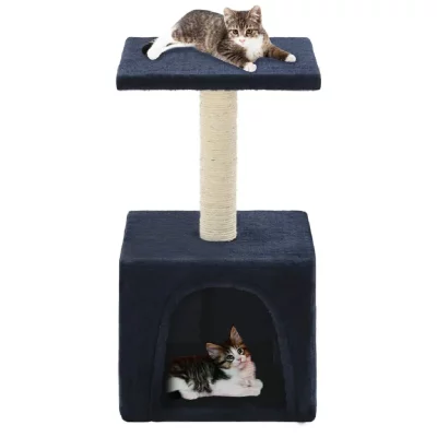VIDAXL Arbre &agrave; chat avec griffoir en sisal 55 cm Bleu fonc&eacute;  - Bleu fonc&eacute;