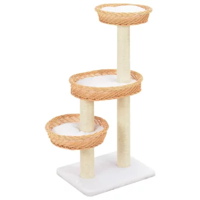 VIDAXL Arbre &agrave; chat avec griffoir en sisal Naturel Bois de saule - 