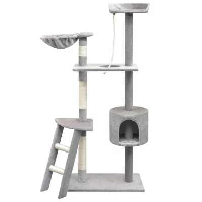 VIDAXL Arbre &agrave; chat avec griffoirs en sisal 150 cm Gris  - Gris