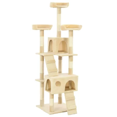 VIDAXL Arbre &agrave; chat avec griffoirs en sisal 170 cm Beige  - Beige