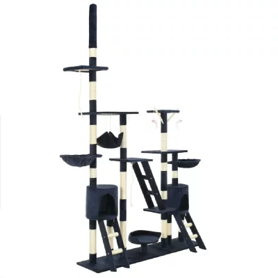 VIDAXL Arbre &agrave; chat avec griffoirs en sisal 230-250 cm Bleu  Bleu