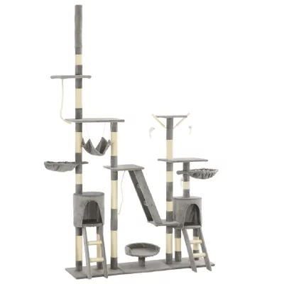 VIDAXL Arbre &agrave; chat avec griffoirs en sisal 230-250 cm Gris  - Gris