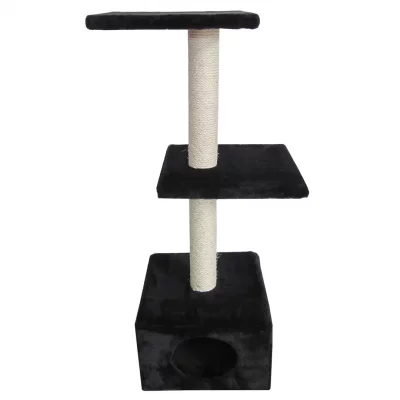 EBI Arbre &agrave; chat classique Palazzo 30x30x90 cm Noir  Black