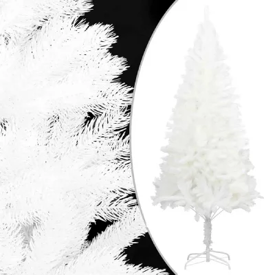 Arbre de no&euml;l artificiel aiguilles r&eacute;alistes blanc 120 cm