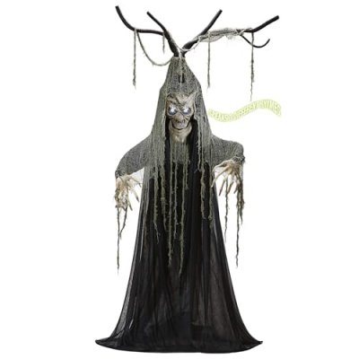 WIDMANN Arbre hant&eacute; articul&eacute; lumineux et sonore 2 m Halloween