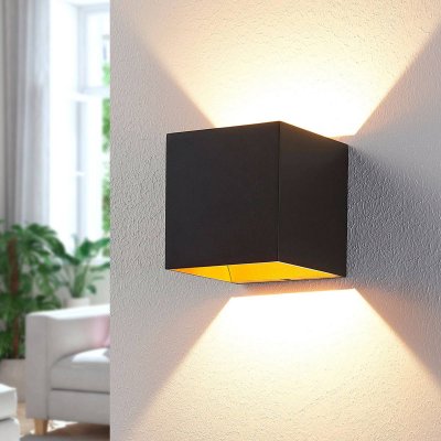 ARCCHIO  Aldrina applique LED, cube, noire