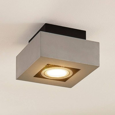 ARCCHIO  Plafonnier en aluminium Vince, gris argent&eacute;