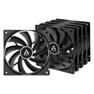 ARCTIC  F12 Boitier PC Ventilateur 12 cm Noir 5 pi&egrave;ce(s) - Neuf