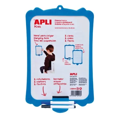 APLI Ardoise Effacable avec marqueur et affacette