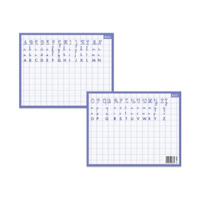  Ardoise rigide effa&ccedil;able &agrave; sec Alphabet ET Seyes 21 x 26,5 cm