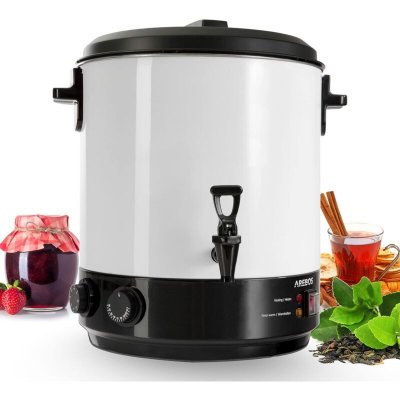 AREBOS   St&eacute;rilisateur et distributeur de boissons chaudes autocuiseur 28 L 1800 W