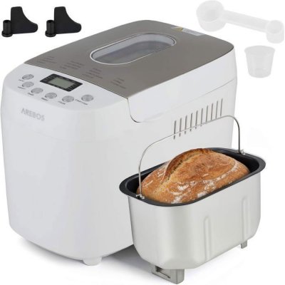 AREBOS  Machine &agrave; Pain 1500g Pain de P&acirc;te 15 Programmes 3 Vitesses Minuteur 850 Wv