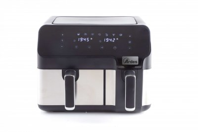 ARDES ARFRYA03D friteuse Double 9 l Autonome Friteuse d'air chaud Noir, Acier inoxydable - 