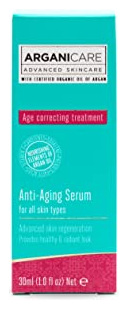 ARGANICARE  - s&eacute;rum &agrave; l'huile d'argan Anti &acirc;ge Pour le visage 30 ml