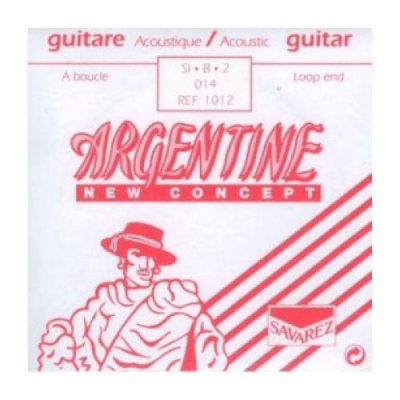 ARGENTINE  1012 - Corde de Si au d&eacute;tail &agrave; boucle Guitare Manouche - tirant 14