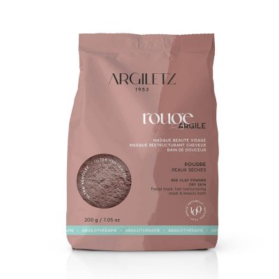 ARGILETZ Argile Rouge Ultra-Ventil&eacute;e - Peaux S&egrave;ches 200 Grammes - 