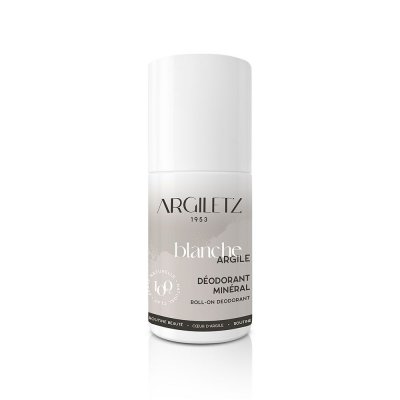 ARGILETZ  Argile Blanche D&eacute;odorant Roll-on 50 ml - Flacon-Bille 50 ml