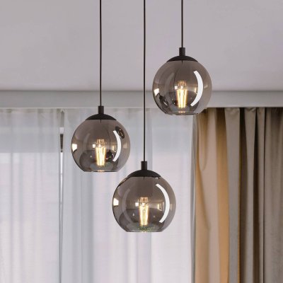 EGLO Ariscani plafonnier suspendu 3 lampes cluster noir