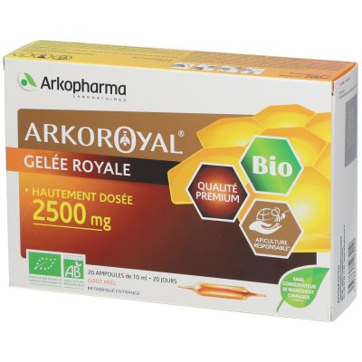 ARKOPHARMA  Arko Royal Gel&eacute;e Royale 2500 mg Bio 20 Ampoules