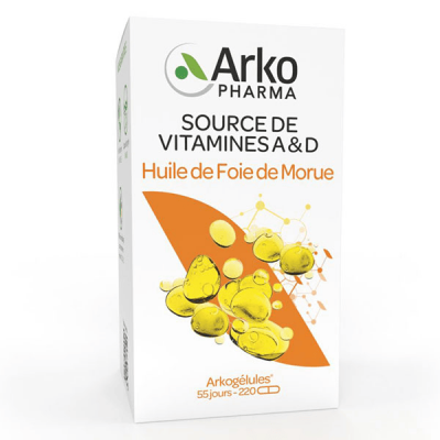 ARKOPHARMA  Arkog Huile Foie Morue - 220 Caps - Pot 220 capsules