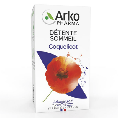 ARKOPHARMA  Arkog&eacute;lules Coquelicot 45 G&eacute;lules - Bo&icirc;te 45 g&eacute;lules