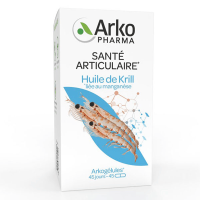 ARKOPHARMA  Arkog&eacute;lules Huile de Krill et Mangan&egrave;se 45 g&eacute;lules