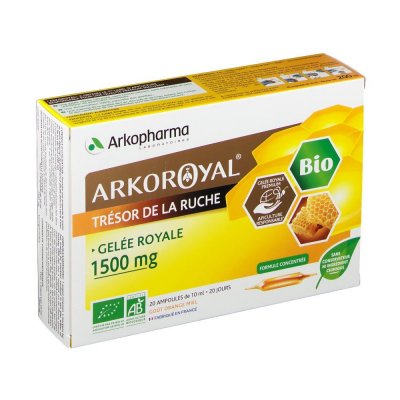ARKOPHARMA  Arkoroyal - Gel&eacute;e royale 1500 mg boite de 20 ampoules