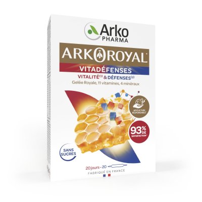 ARKOPHARMA  Arkoroyal Vitad&eacute;fenses 1000mg 20 Ampoules x 10ml