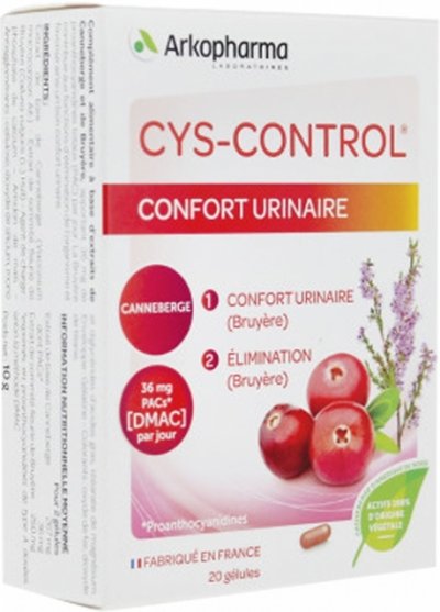ARKOPHARMA  Cys-Control Cys Control - 20 G&eacute;lules - Bo&icirc;te 20 g&eacute;lules