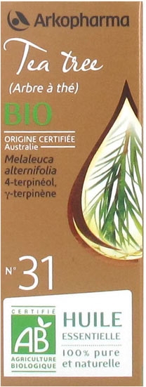 ARKOPHARMA  Huile essentielle de Tea tree (Arbre &agrave; th&eacute;) BIO