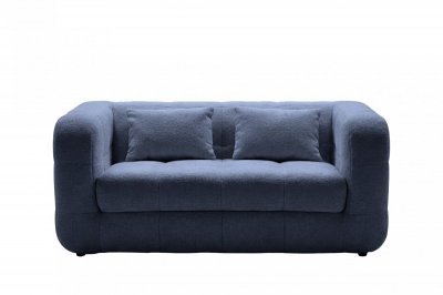 CASANOVA PARIS Arlette - Canap&eacute; Droit Tissu Chenille 2 Places Bleu